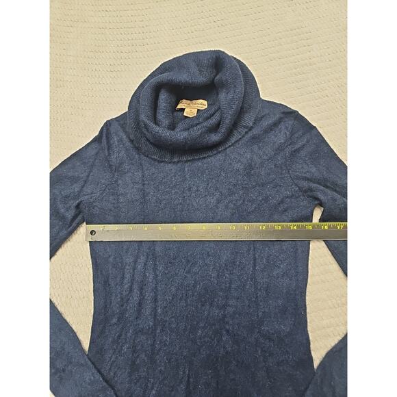 Marisa Christina Sweater Womens Medium 100% 2 Ply Cashmere Navy Blue - Picture 3 of 6